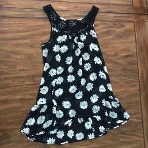 Sunflower High Low Crochet Tank Top